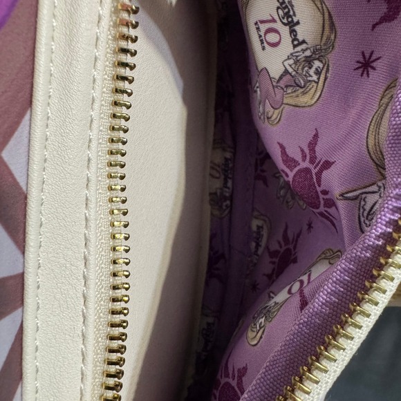 Disney Loungefly Tangled Rapunzel 10th Anniversary Tower Mini Backpack Purple - Picture 8 of 8